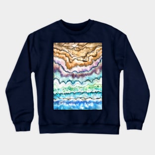 Rainbow Silt Geode Crewneck Sweatshirt